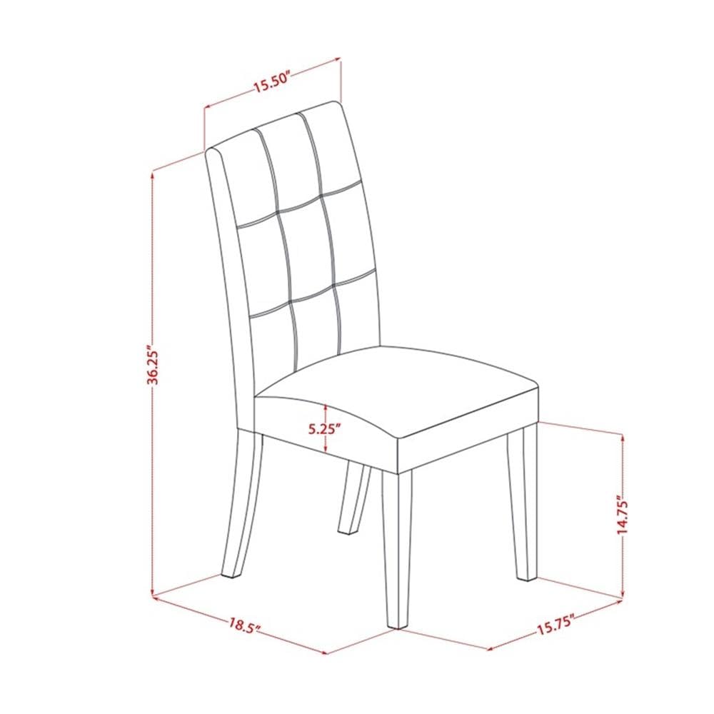 Black Faux Leather Dining Chairs Set of 2 N30773