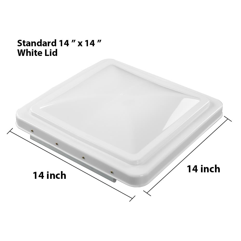 White 14" x 14" RV Roof Vent Cover 2pcs T92020