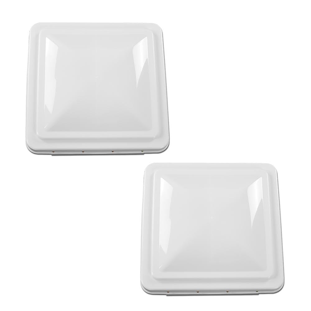 White 14" x 14" RV Roof Vent Cover 2pcs T92020