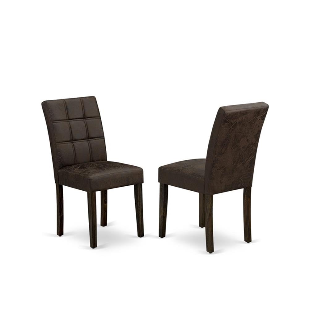 Black Faux Leather Dining Chairs Set of 2 N30773