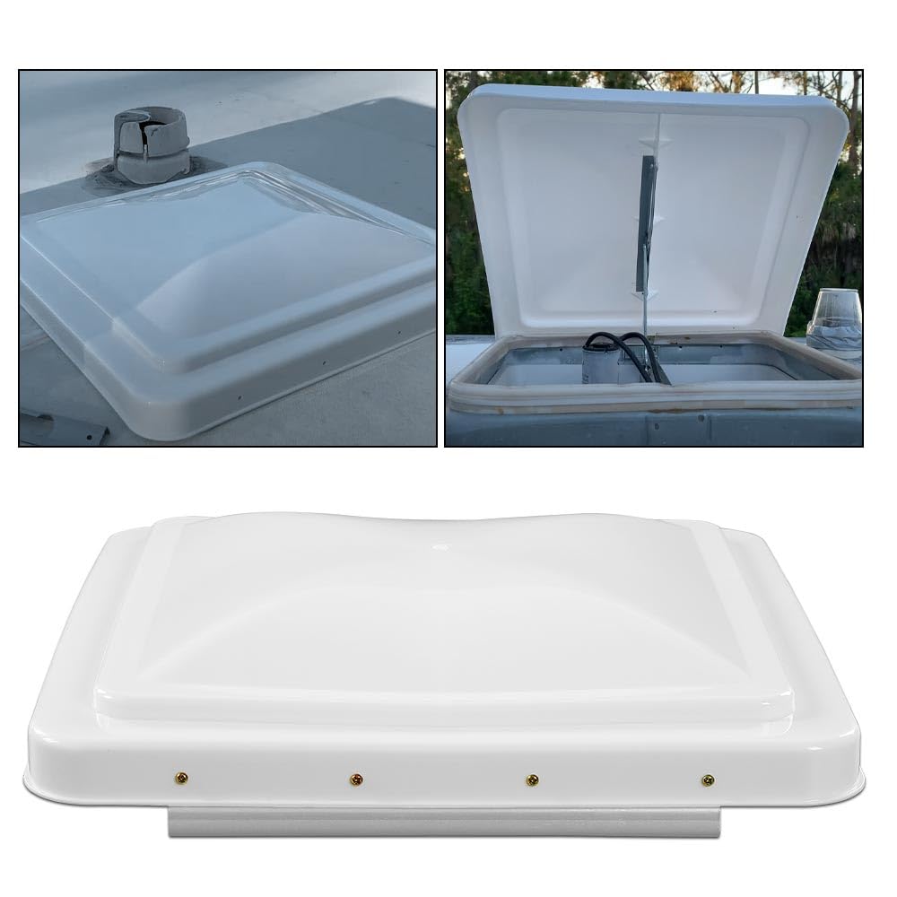 White 14" x 14" RV Roof Vent Cover 2pcs T92020