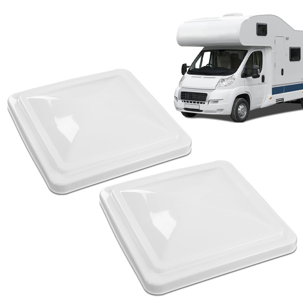 White 14" x 14" RV Roof Vent Cover 2pcs T92020