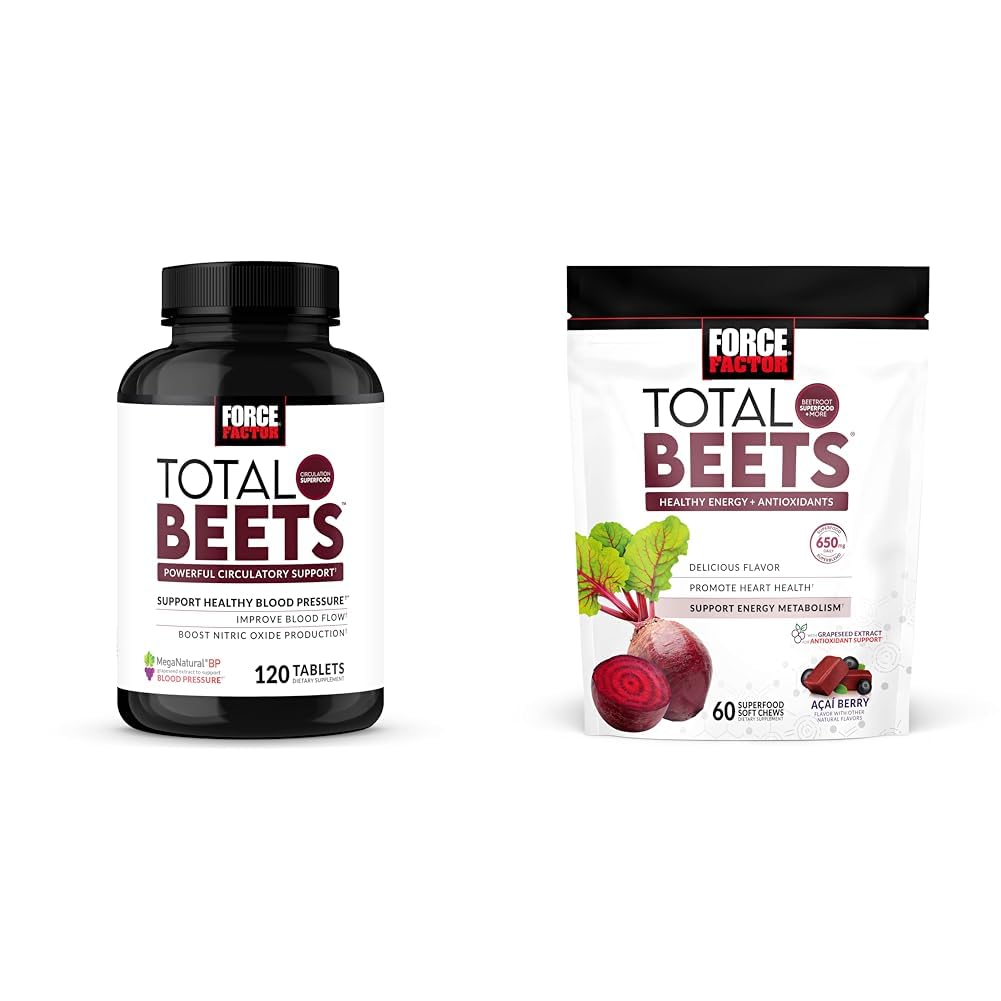 Blood Pressure Chews Nitric Oxide Cardiovascular Support 120 Count & 60 Chews B64984