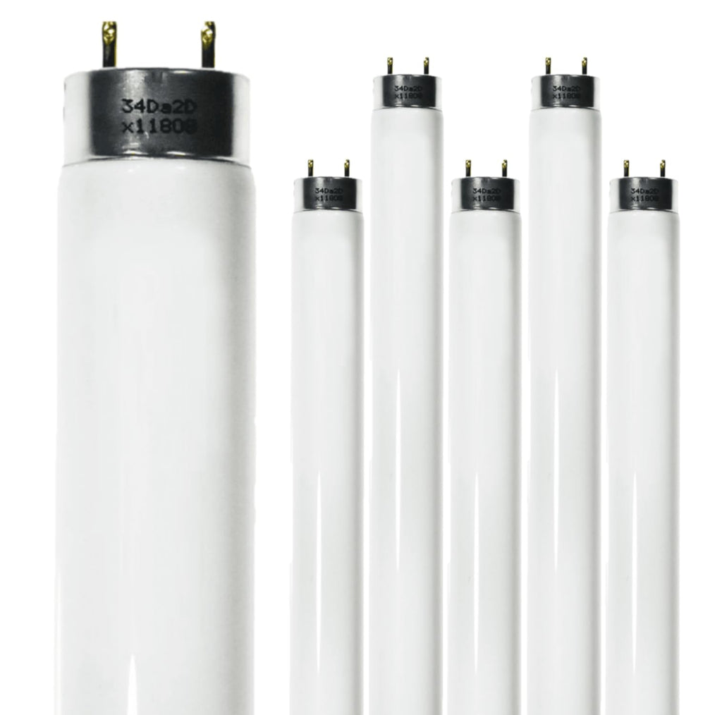 24 Inch T8 Fluorescent Tube Light Bulb 17W 4100K Cool White 2800 Lumen G13 Bi-Pin Base Pack of 6 E192100