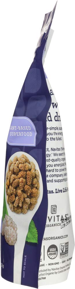 Organic Sun-Dried White Mulberries 8 oz Pack of 3 E2009