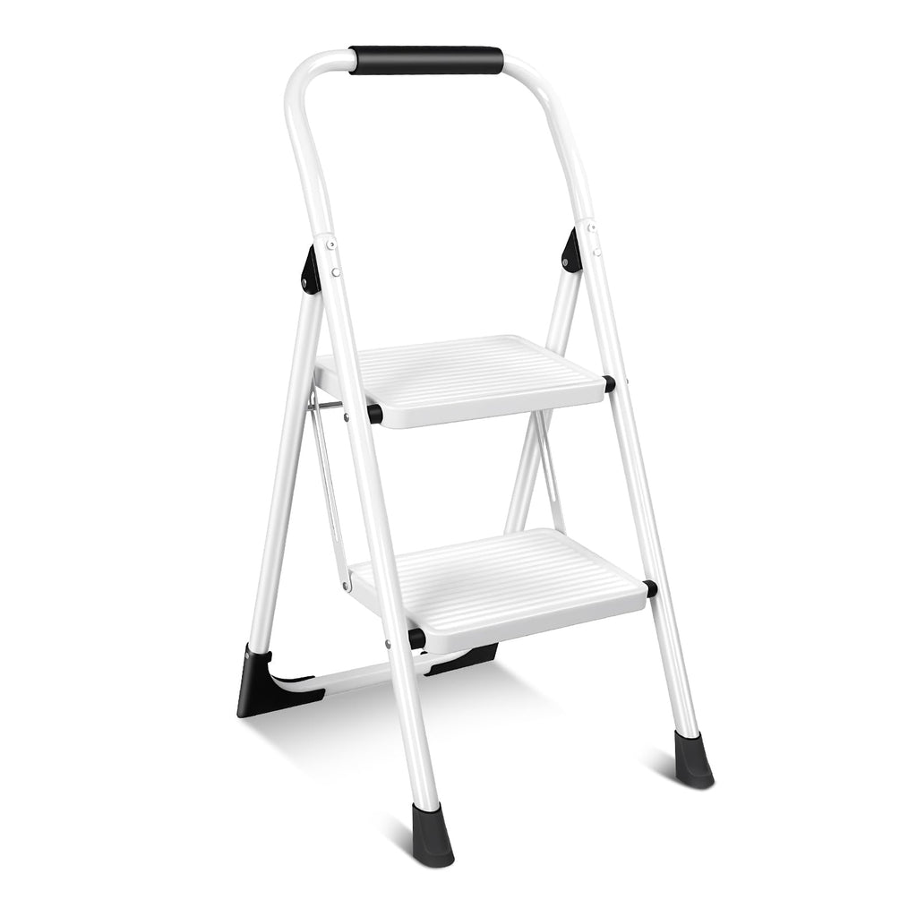 2 Step White Folding Ladder J812358