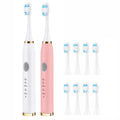 2 Pack Electric Toothbrush with 10 Replacement Brush Head C86456