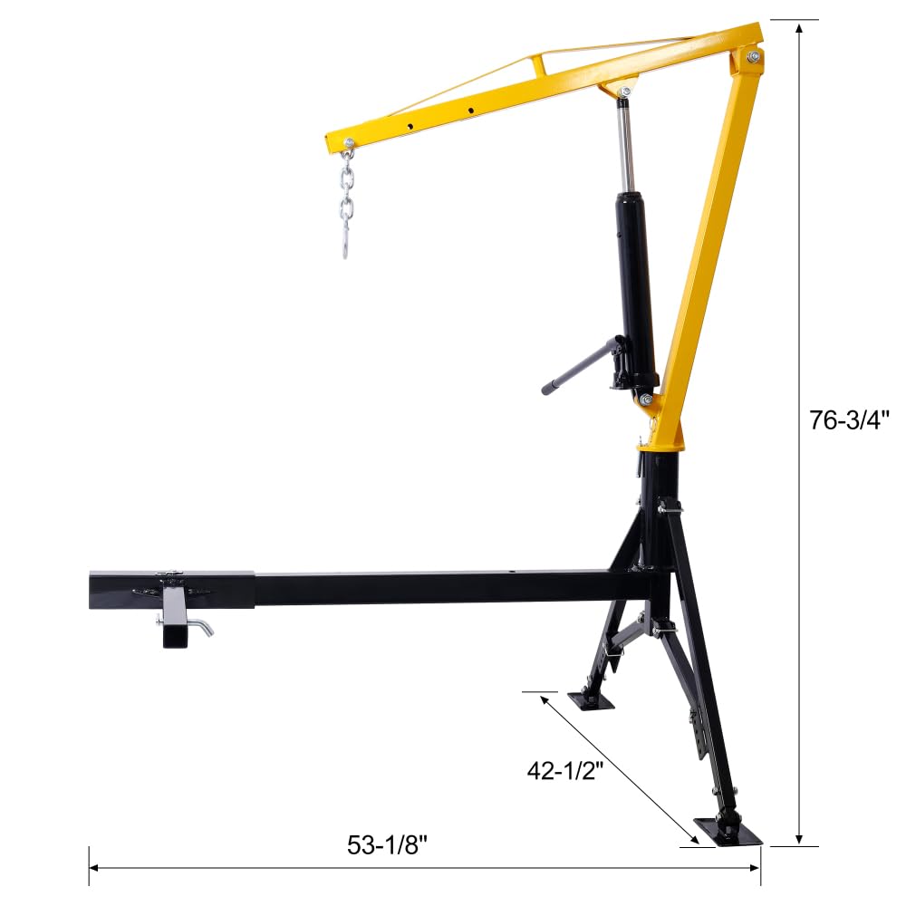 1000 lbs Hydraulic Truck Bed Crane Hoist P991135