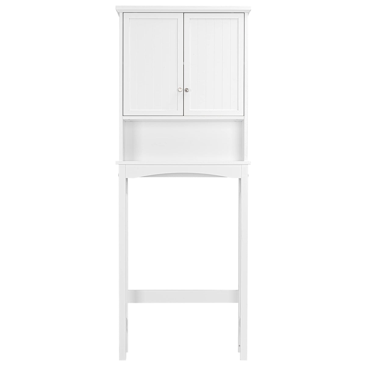 Over the Toilet Storage Cabinet with Doors, Adjustable Shelf, White J18313