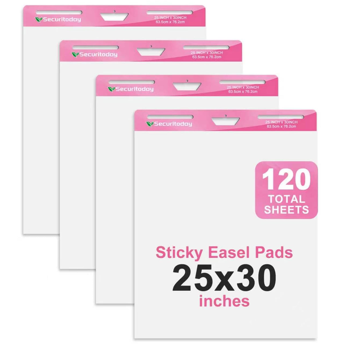 Sticky Easel Pad 25 x 30 Inch Flip Chart Paper 30 Sheets 4 Pads K271084