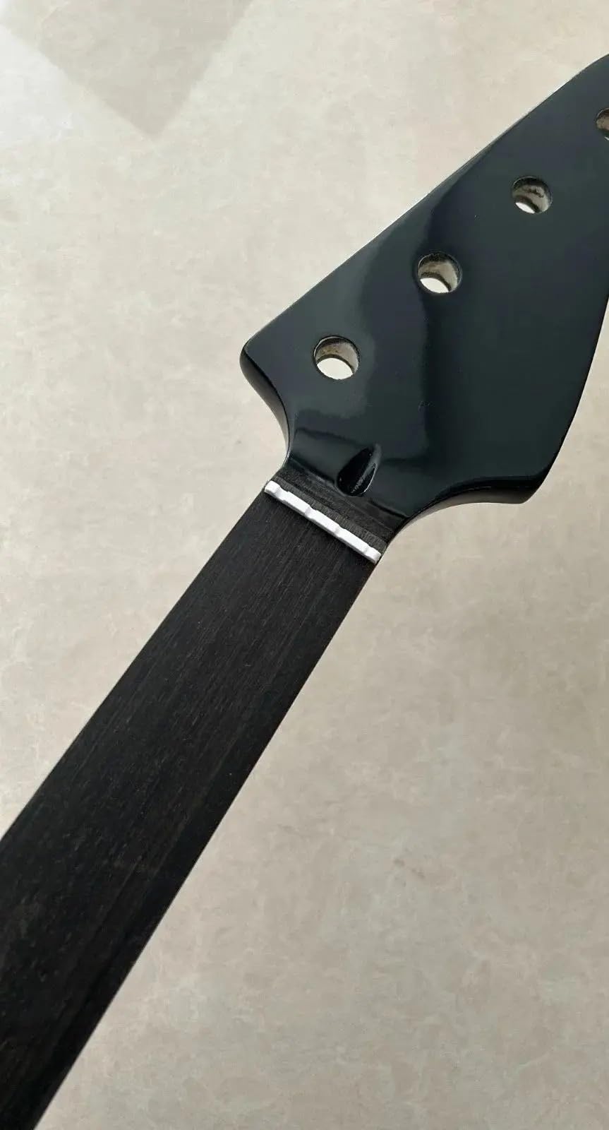 30 Inch Fretless Bass Neck Gloss Black Maple Rosewood Fretboard X493