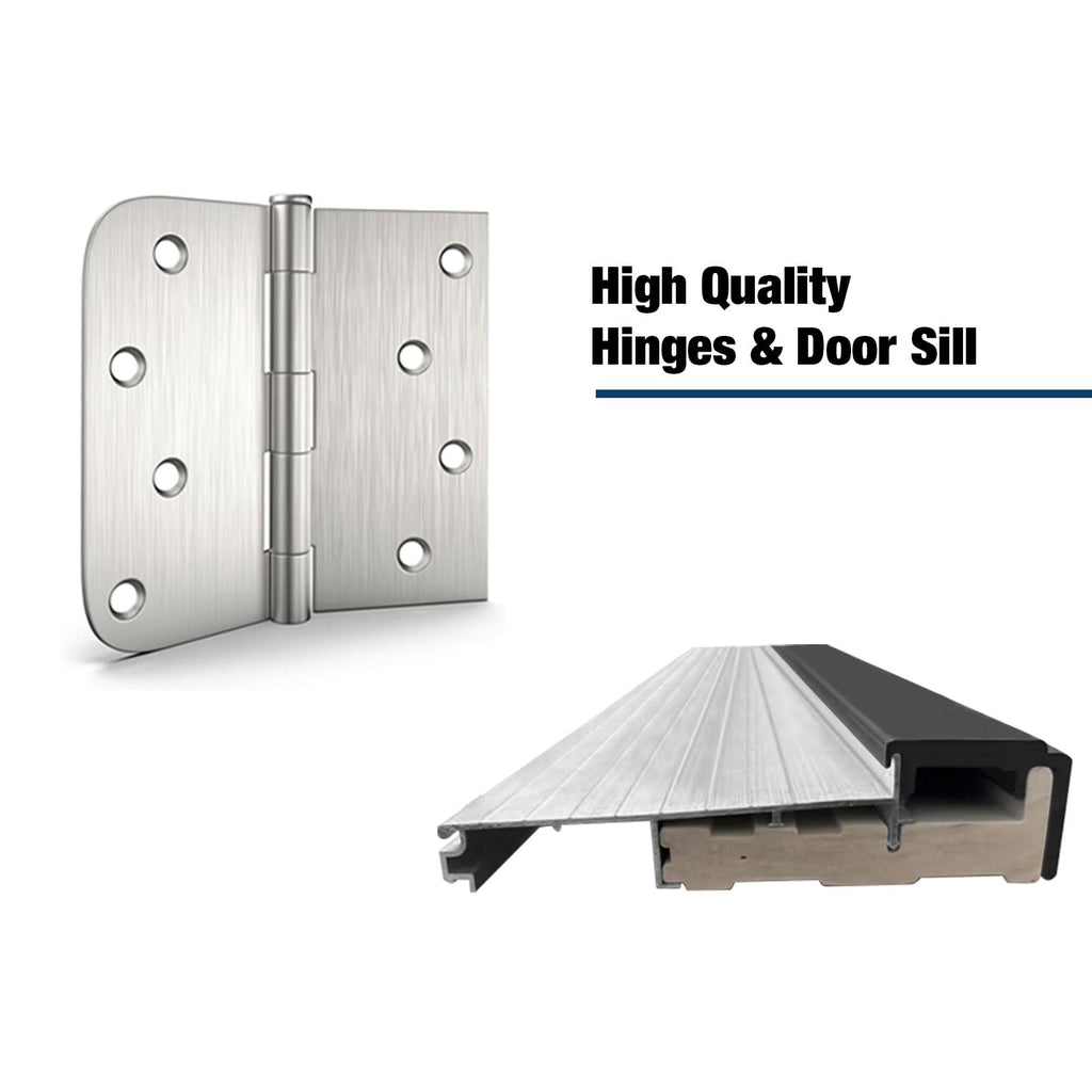 36 x 80 Fiberglass Entry Door with Vinyl Frame Low-E Glass Right Hand Inswing K42492