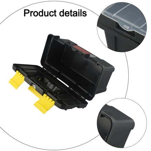 10 Inch Two-Layer Plastic Toolbox with Metal Hinges and Latching Lid J959108
