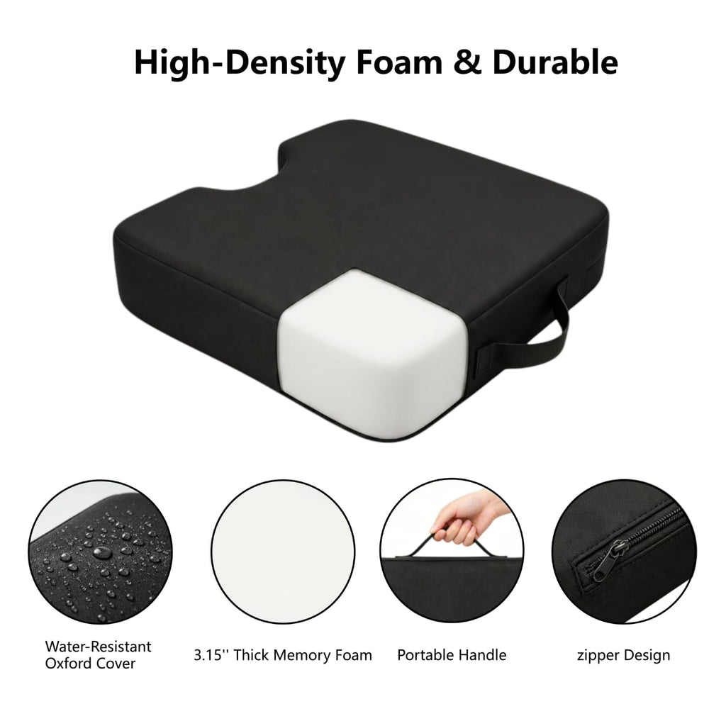 2 Pack Extra Thick Portable Bleacher Seat Cushions with Handle X85894