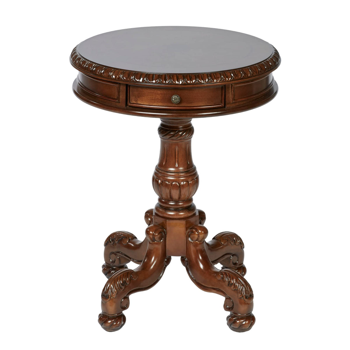 Autumn Cherry Pedestal End Table Q90508