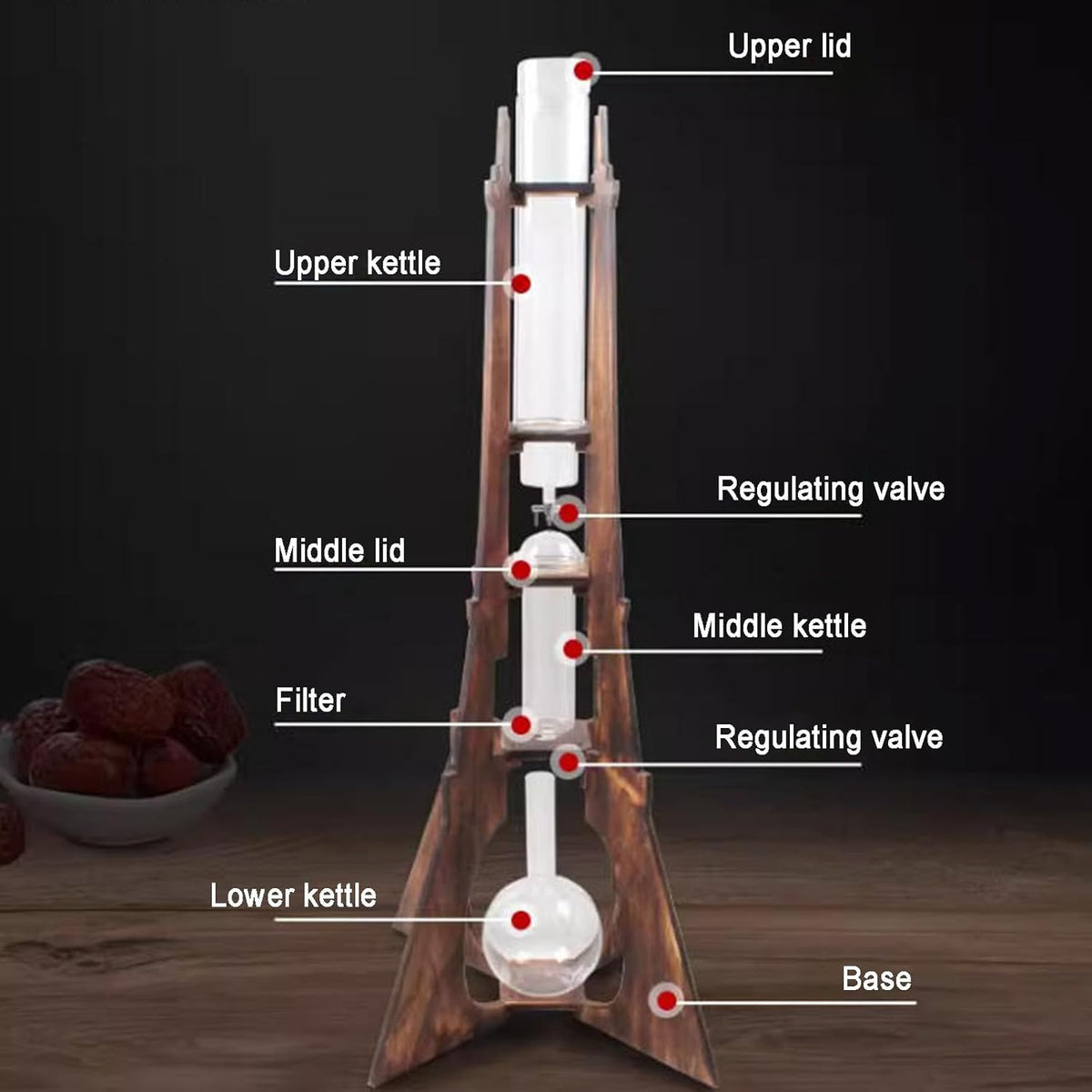 Cold Brew Drip Tower with Stainless Steel Adjustable Valve Z69500
