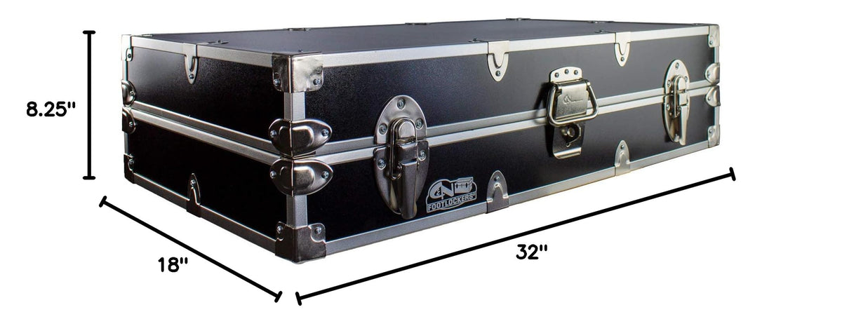 Lockable Under Bed Trunk 32 x 18 x 8.25 Inches W5672