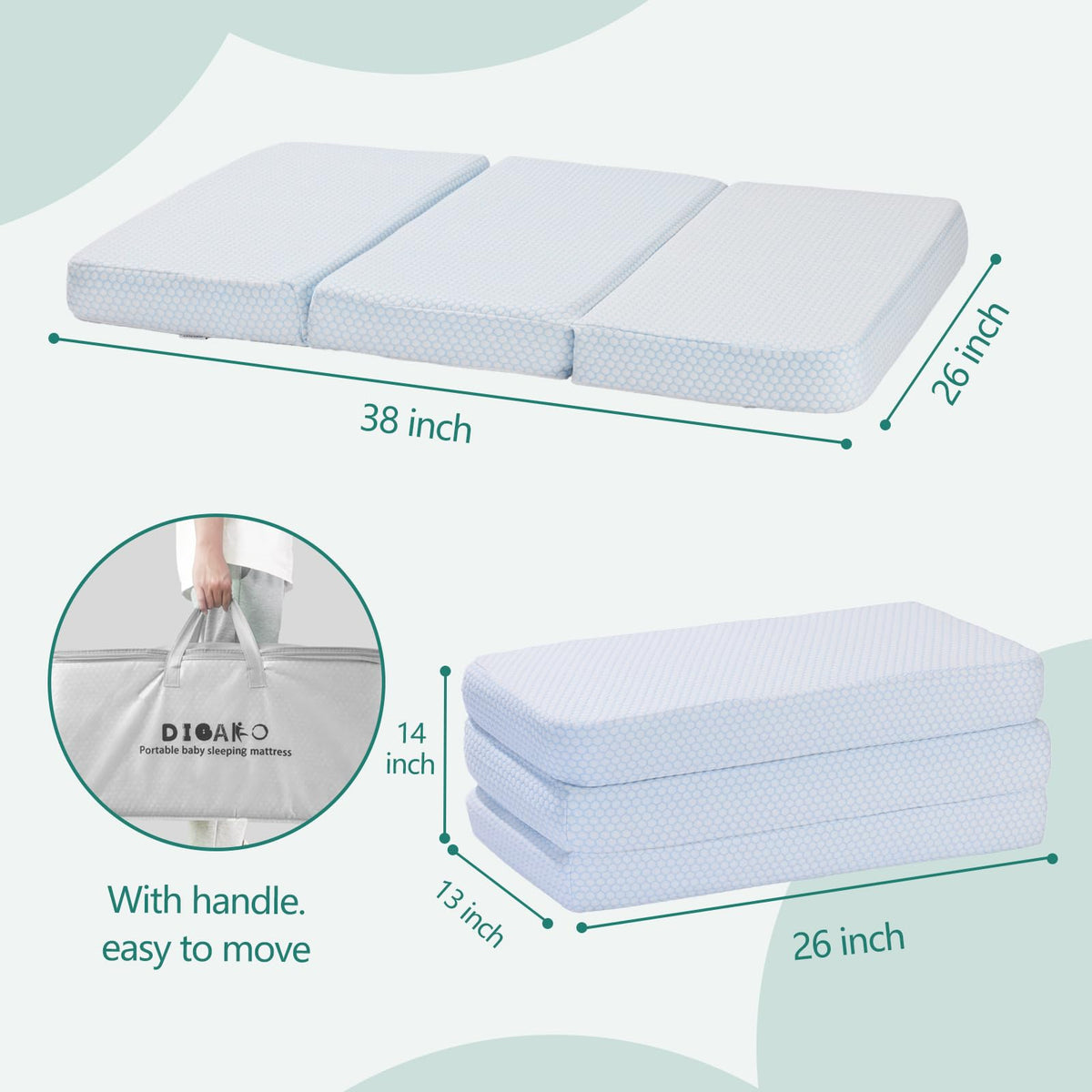 Trifold Pack and Play Mattress O1801