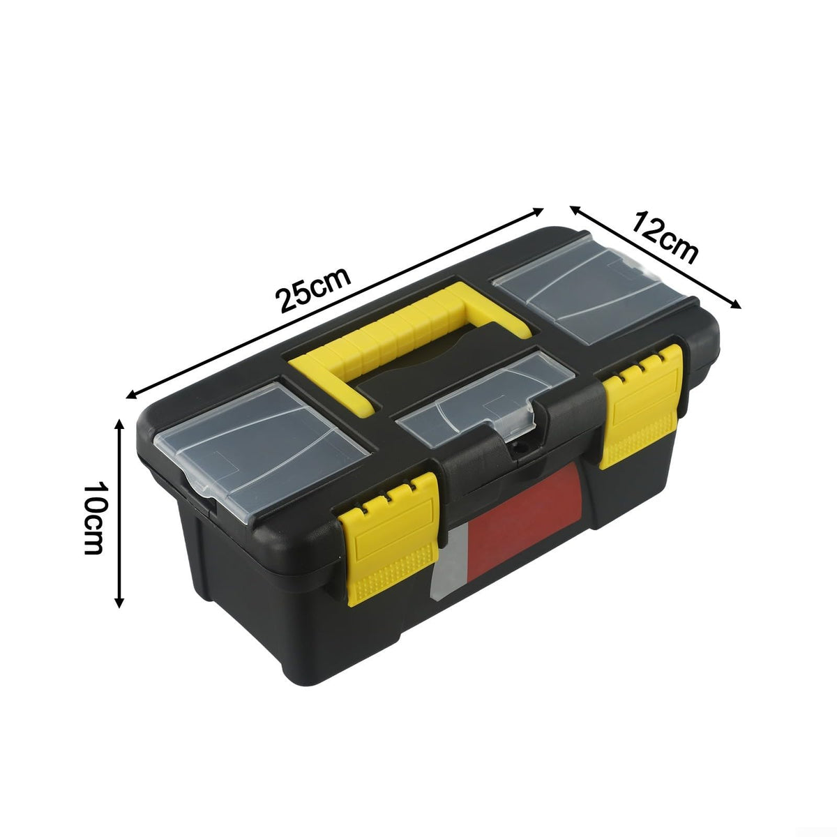 10 Inch Two-Layer Plastic Toolbox with Metal Hinges and Latching Lid J959108
