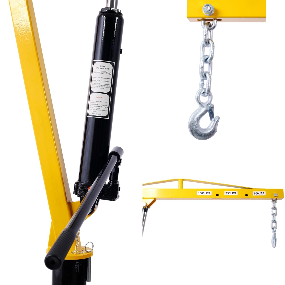 1000 lbs Hydraulic Truck Bed Crane Hoist P991135
