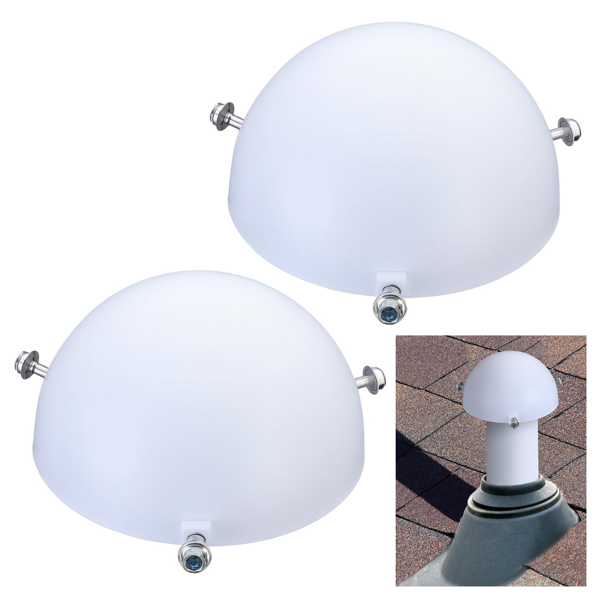 2 Pcs White Mushroom Vent Cap R95876