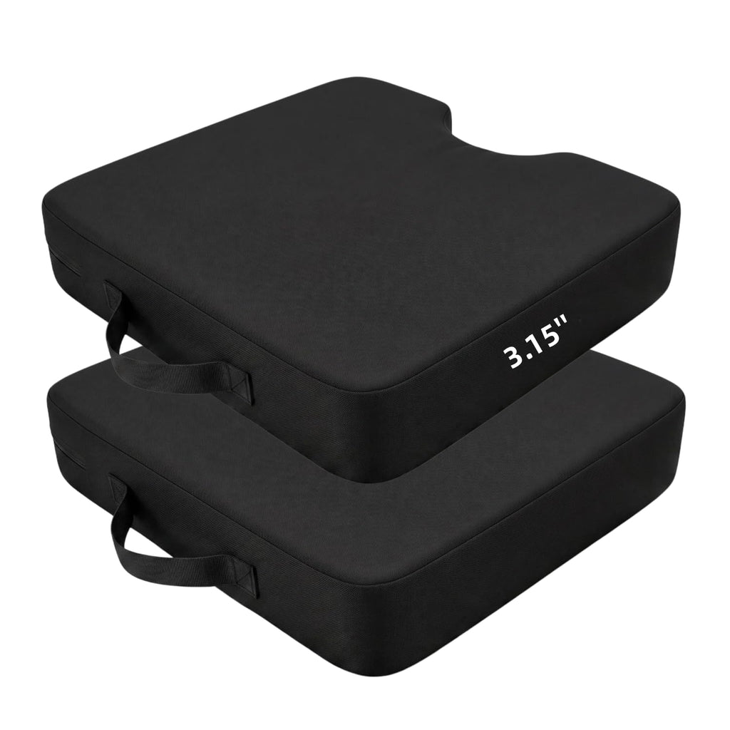 2 Pack Extra Thick Portable Bleacher Seat Cushions with Handle X85894