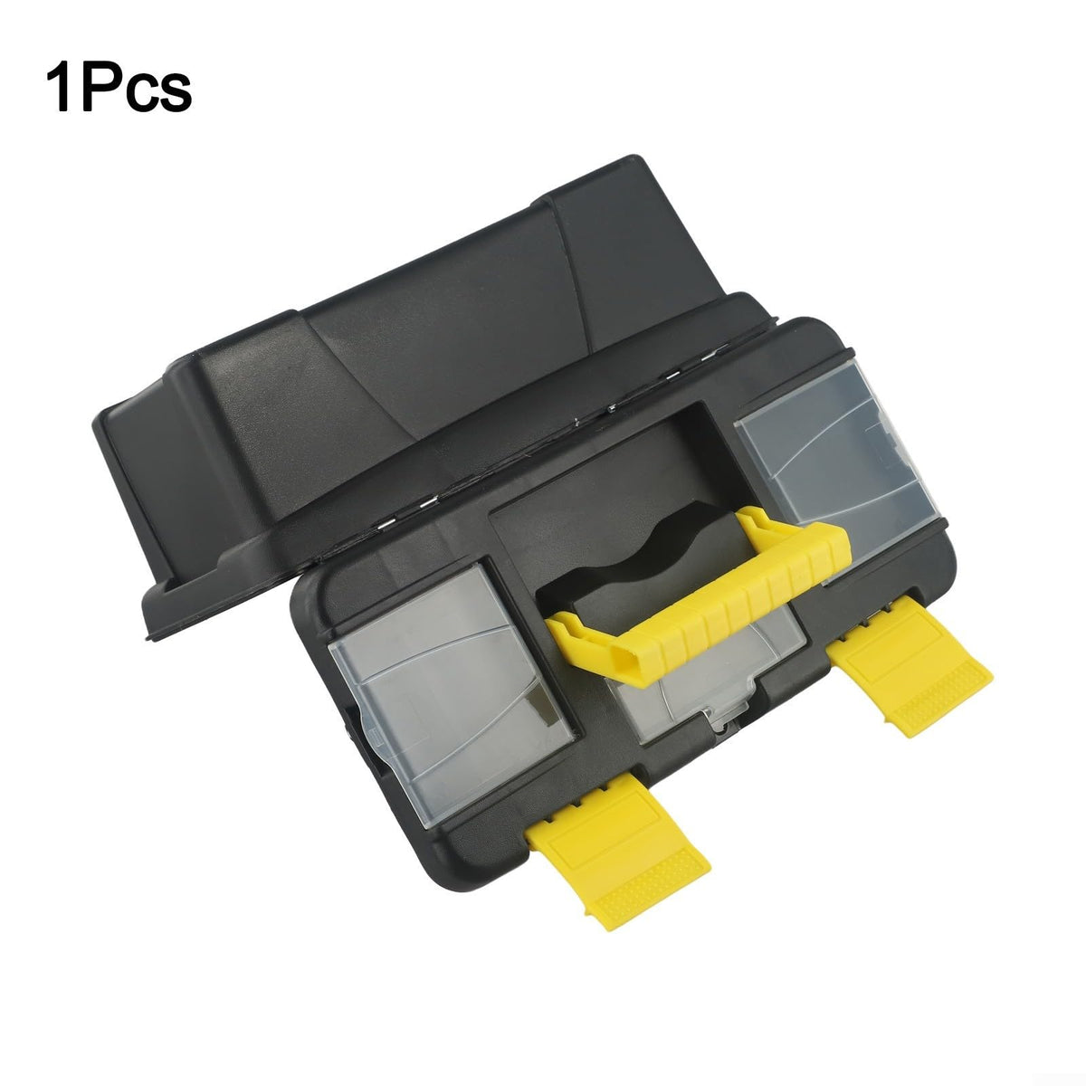 10 Inch Two-Layer Plastic Toolbox with Metal Hinges and Latching Lid J959108