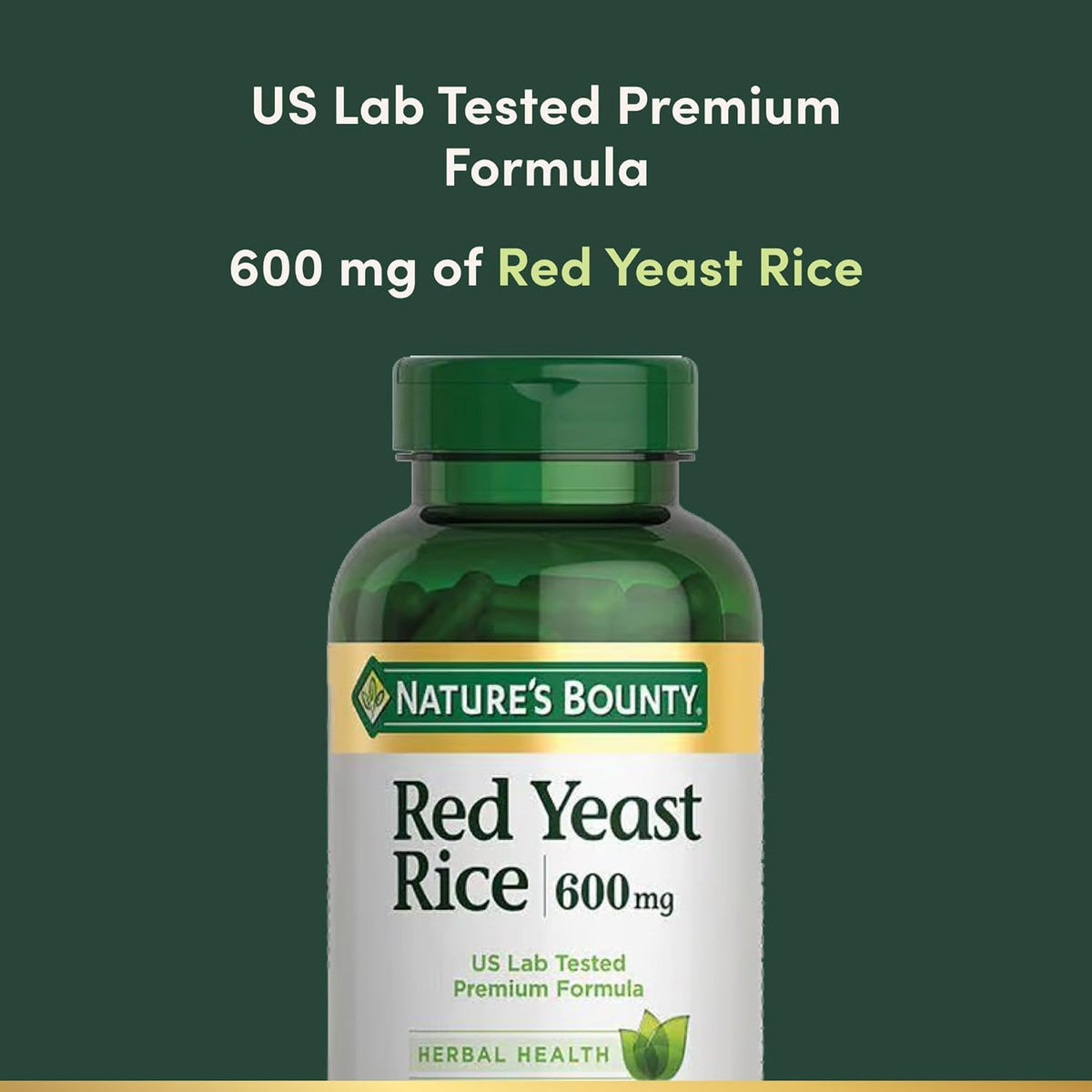 Red Yeast Rice 600mg 120 Capsules Pack of 2 K718