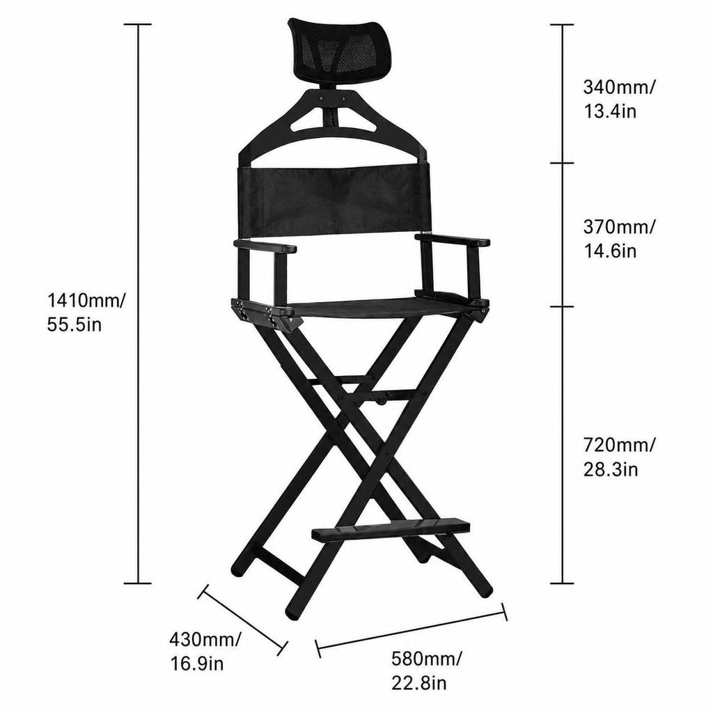 Folding Makeup Artist Chair with Headrest J2106