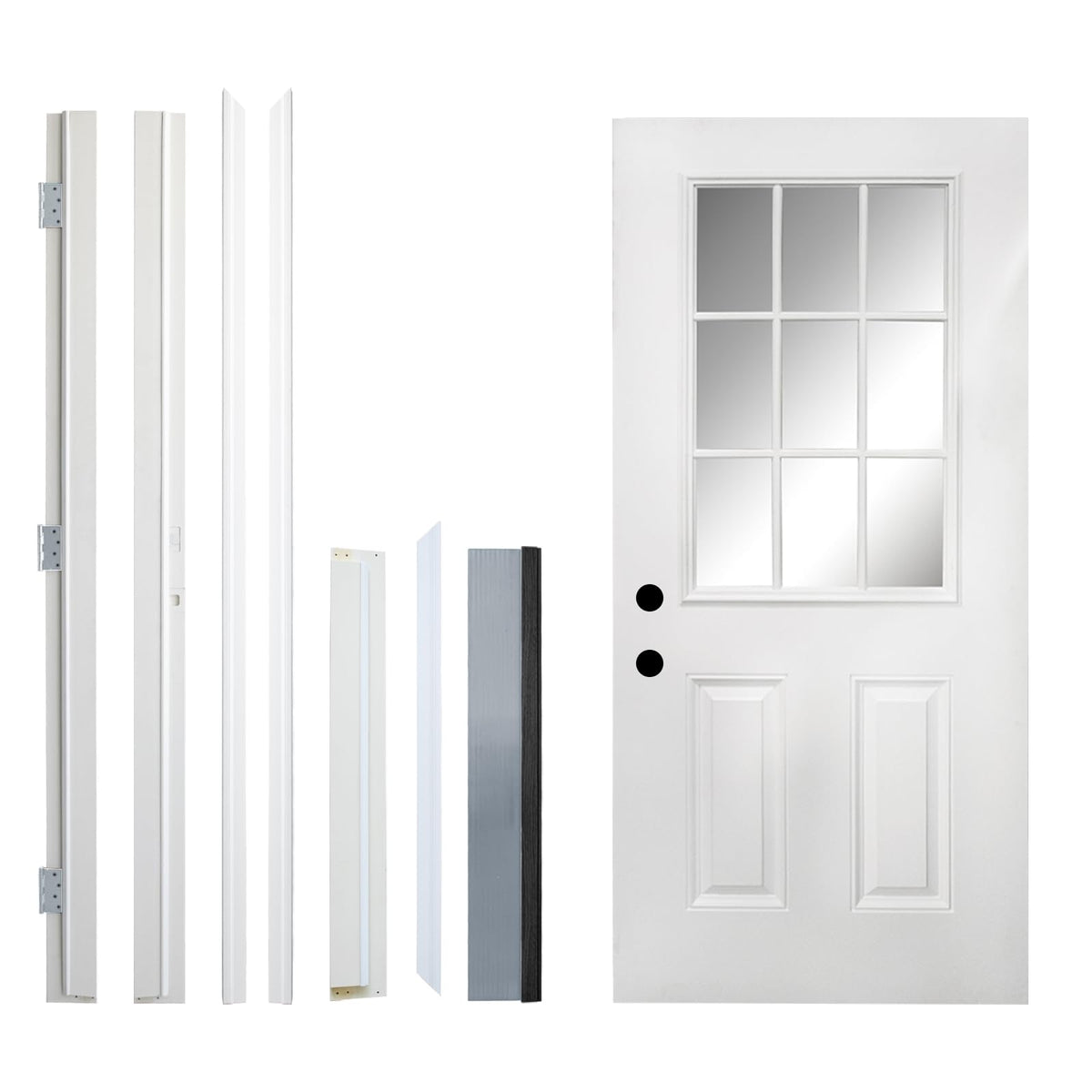 36 x 80 Fiberglass Entry Door with Vinyl Frame Low-E Glass Right Hand Inswing K42492