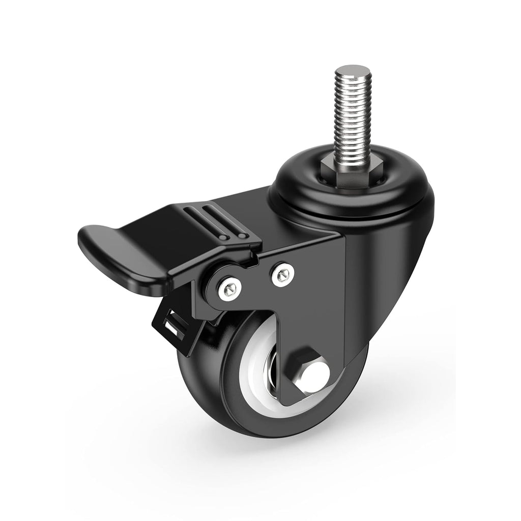 2 inch Total Locking Stem Caster Wheels Set of 4 Black H360421