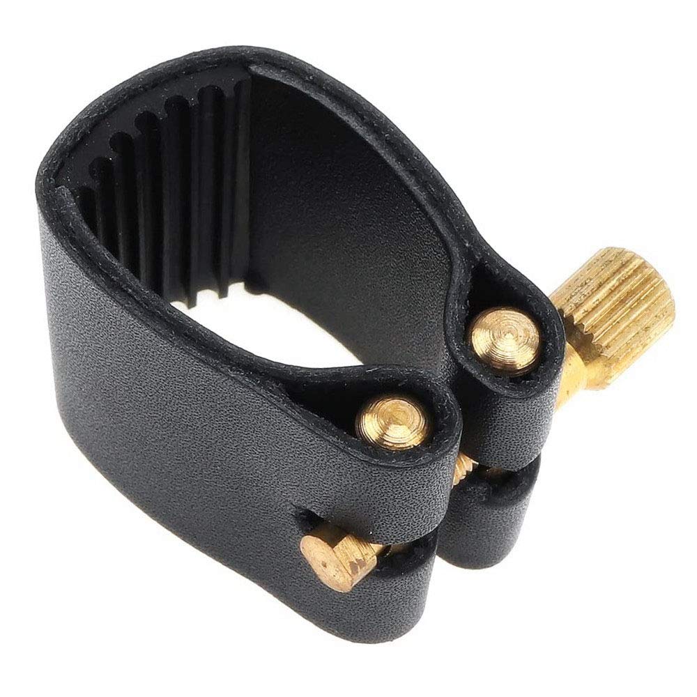 Alto Saxophone Mouthpiece Leather Ligature Fastener Black E627410