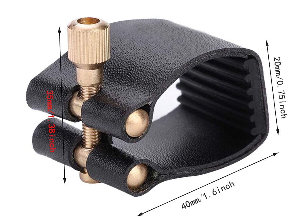 Alto Saxophone Mouthpiece Leather Ligature Fastener Black E627410