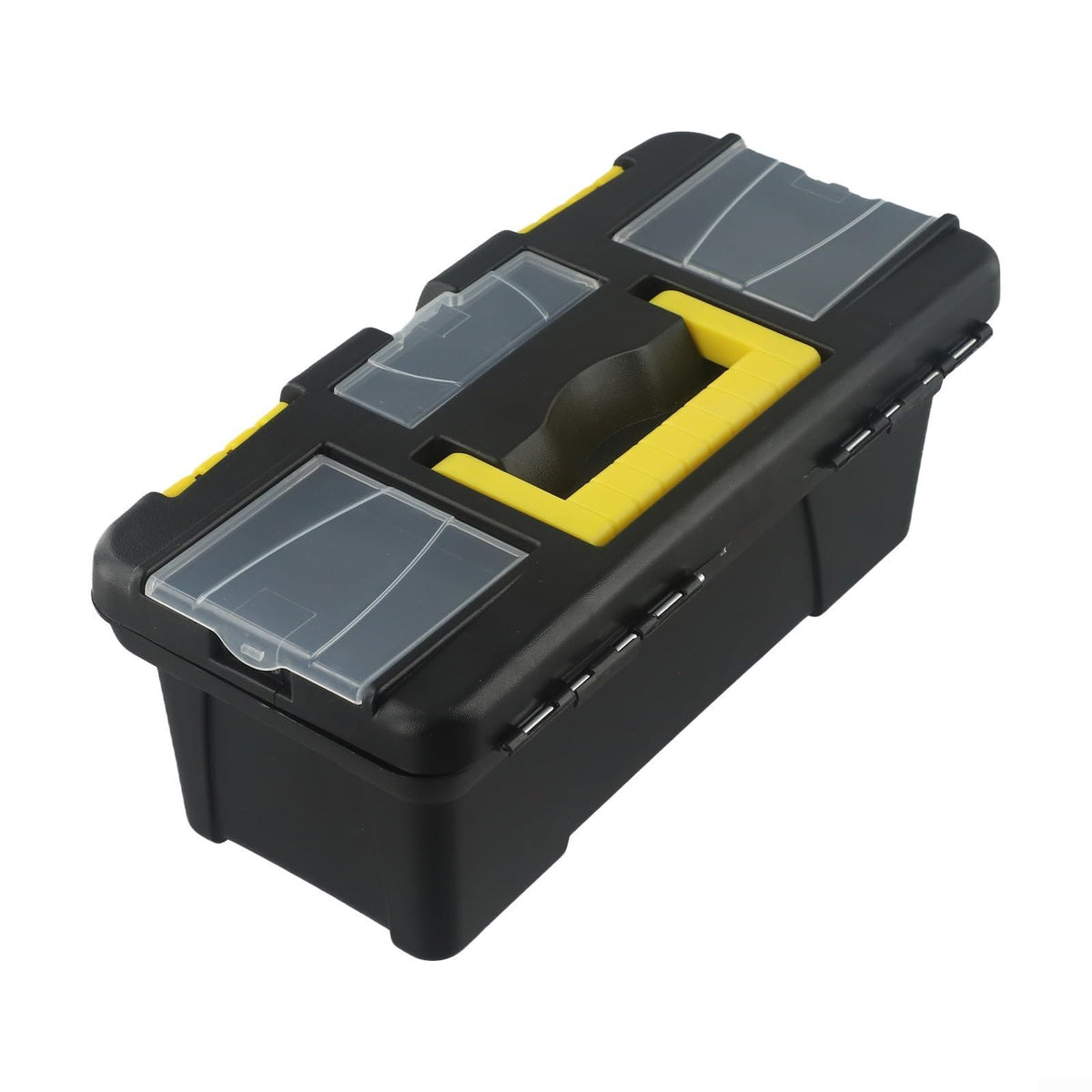 10 Inch Two-Layer Plastic Toolbox with Metal Hinges and Latching Lid J959108