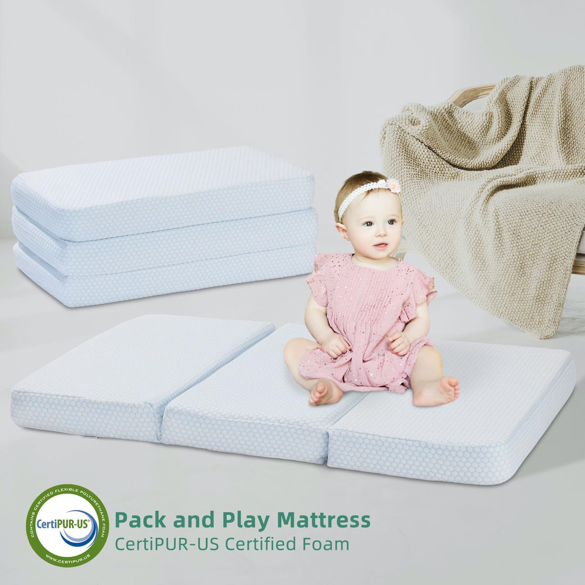 Trifold Pack and Play Mattress O1801