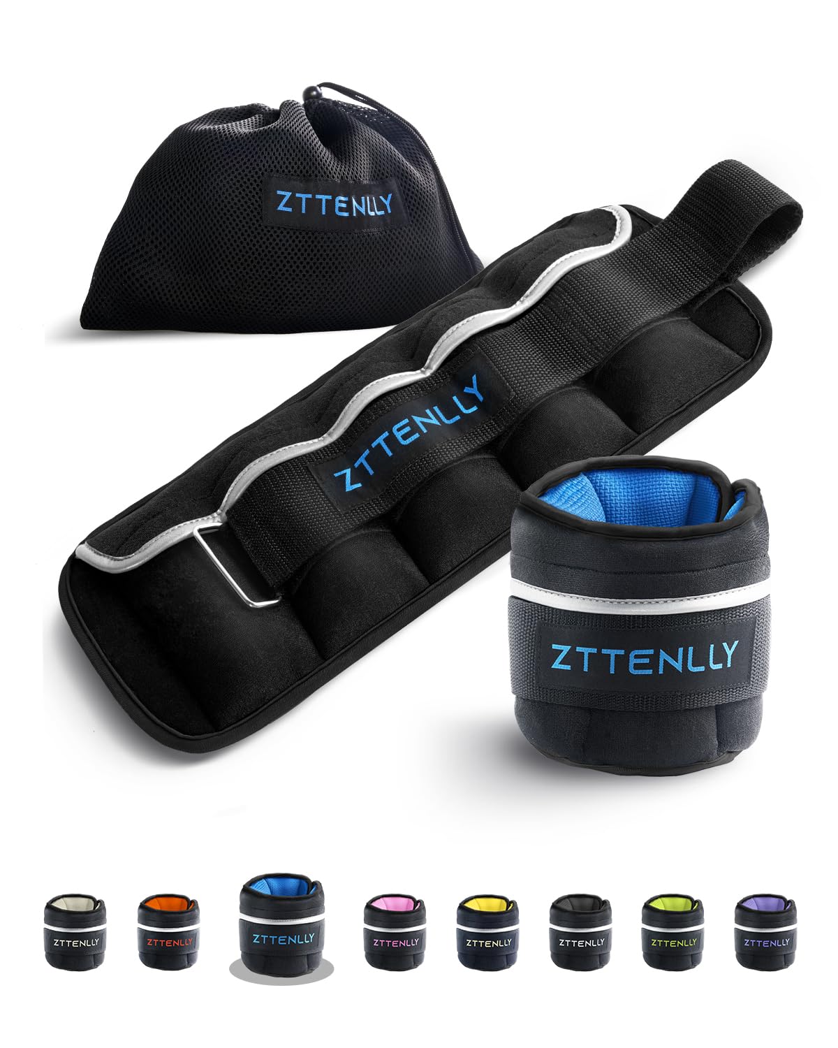 Adjustable Ankle Weights Pair with Carry Bag I4792