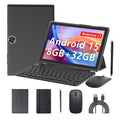Android 14 2 in 1 Tablet with Keyboard 10 inch 8GB+64GB Black H401325