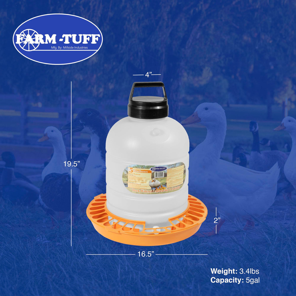5 Gallon BPA-Free Plastic Poultry Waterer S776