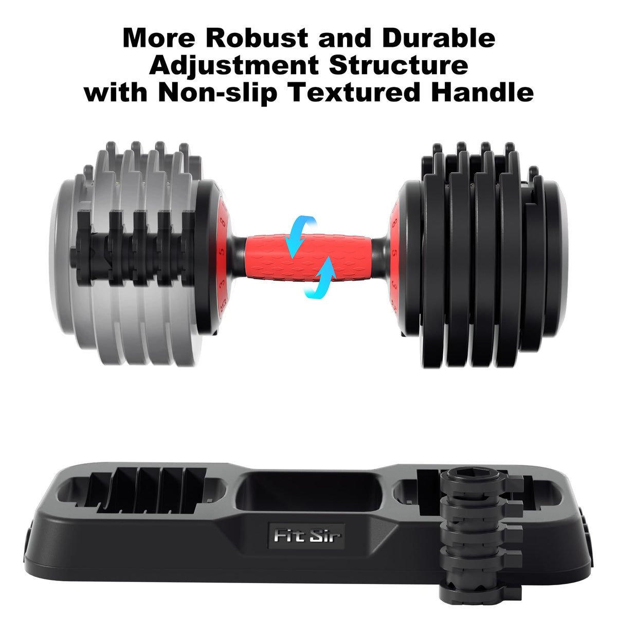 Adjustable Dumbbell Set 25LB/50LB/90LB with Storage Tray A8705