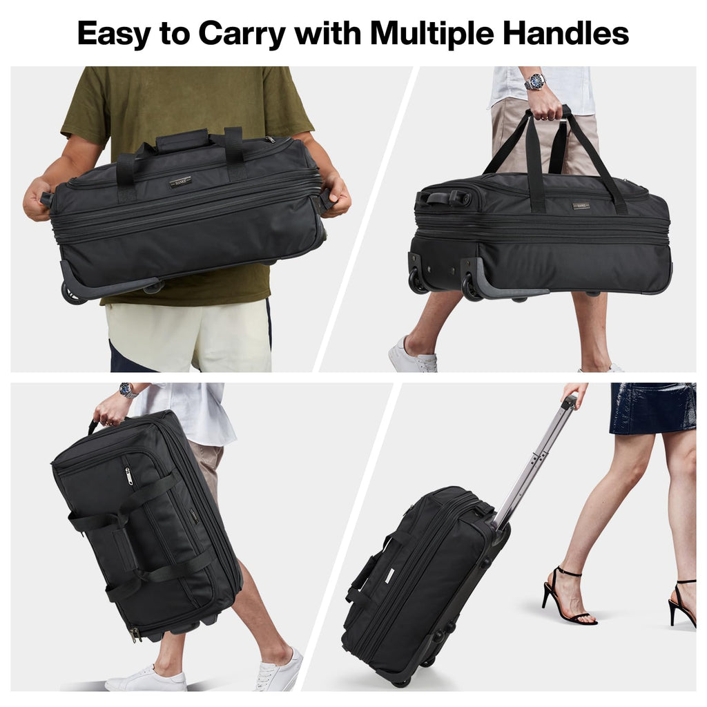 Expandable Carry On Luggage with Wheels Foldable Duffle Bag S5914