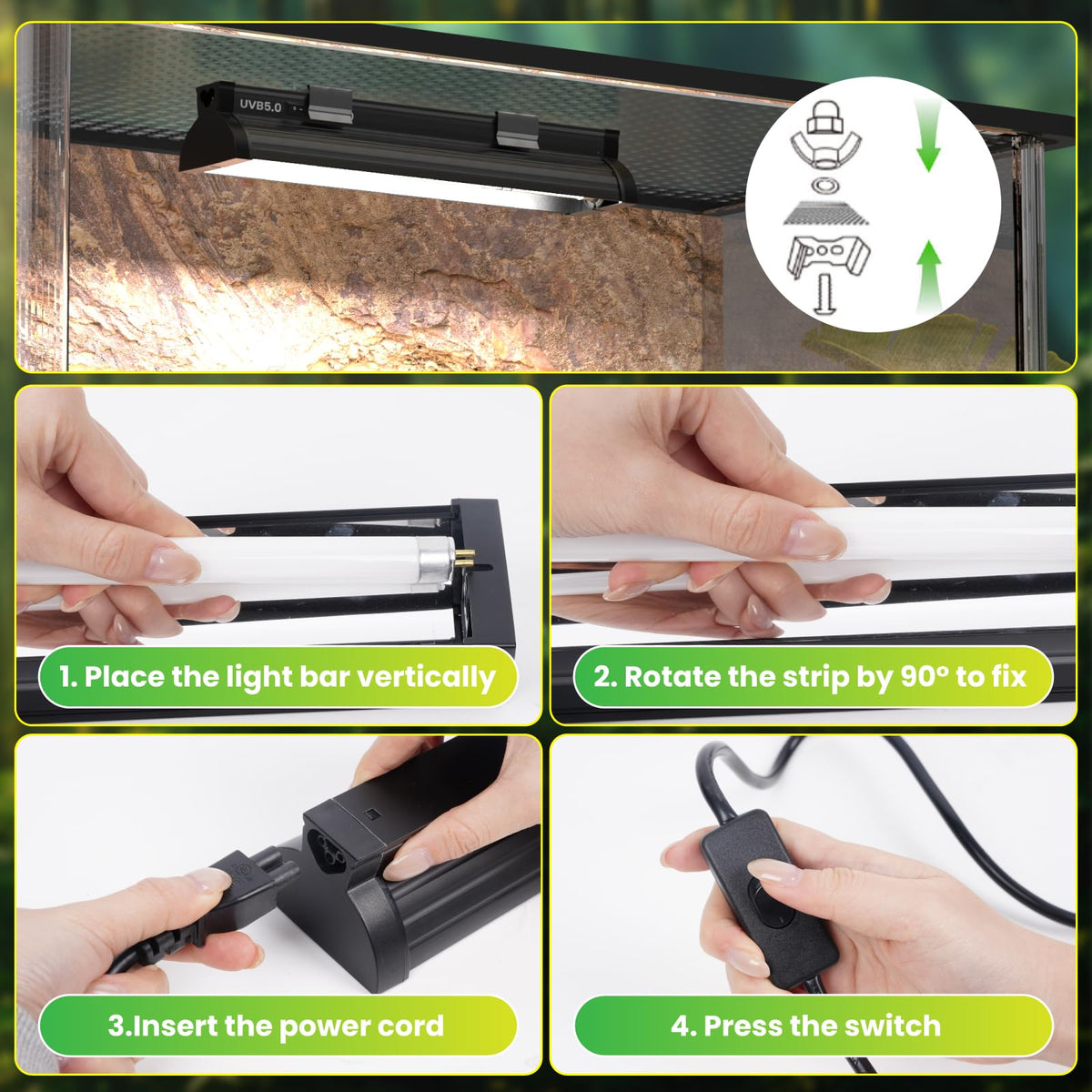 8W T5 UVB Reptile Light T813
