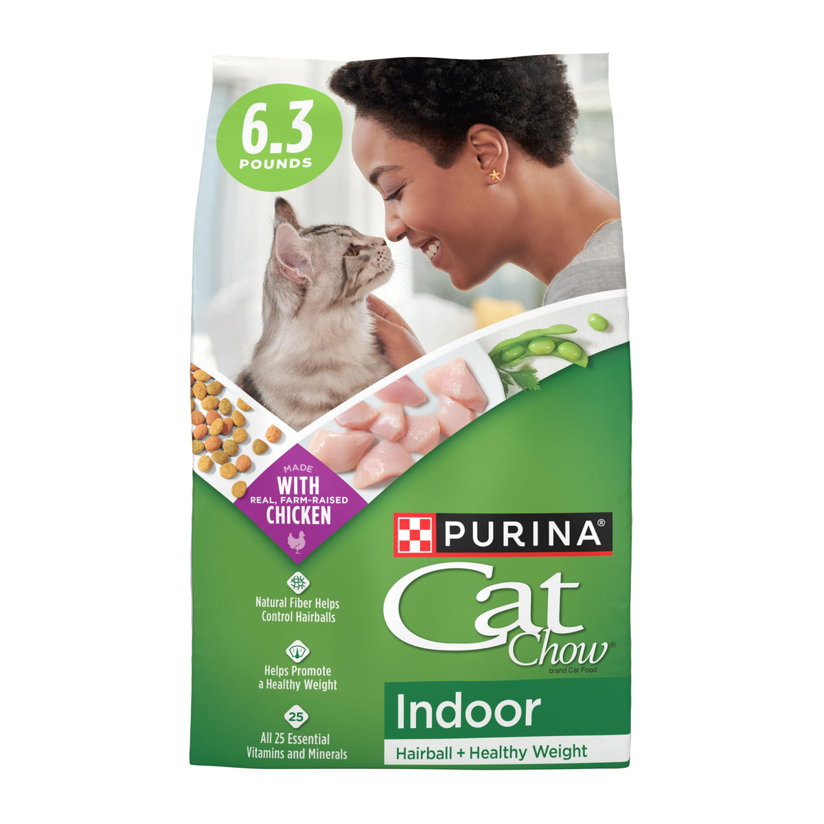 Indoor Dry Cat Food 6.3 lb. Bag T25104