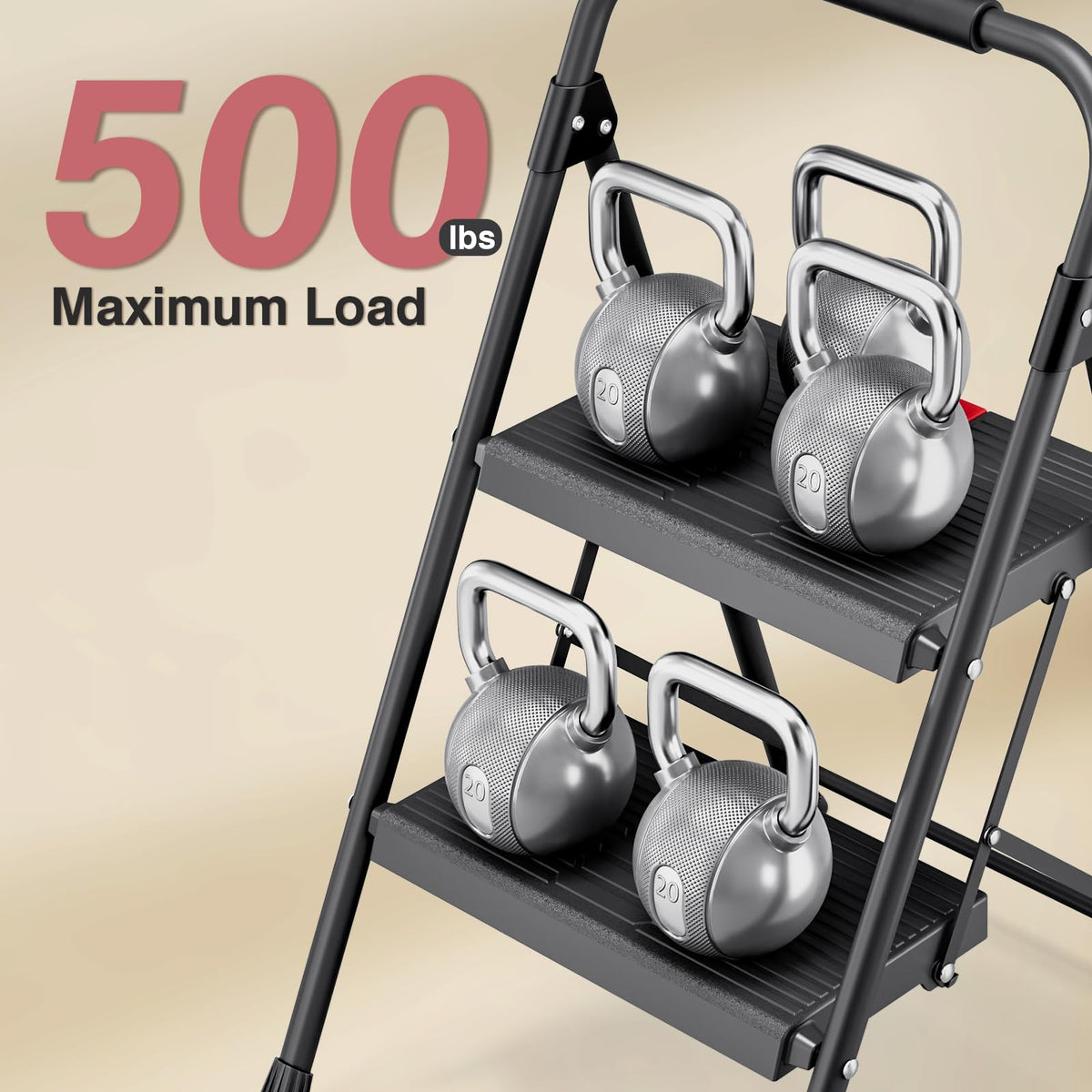 2 Step Steel Step Ladder with Handrail G578047