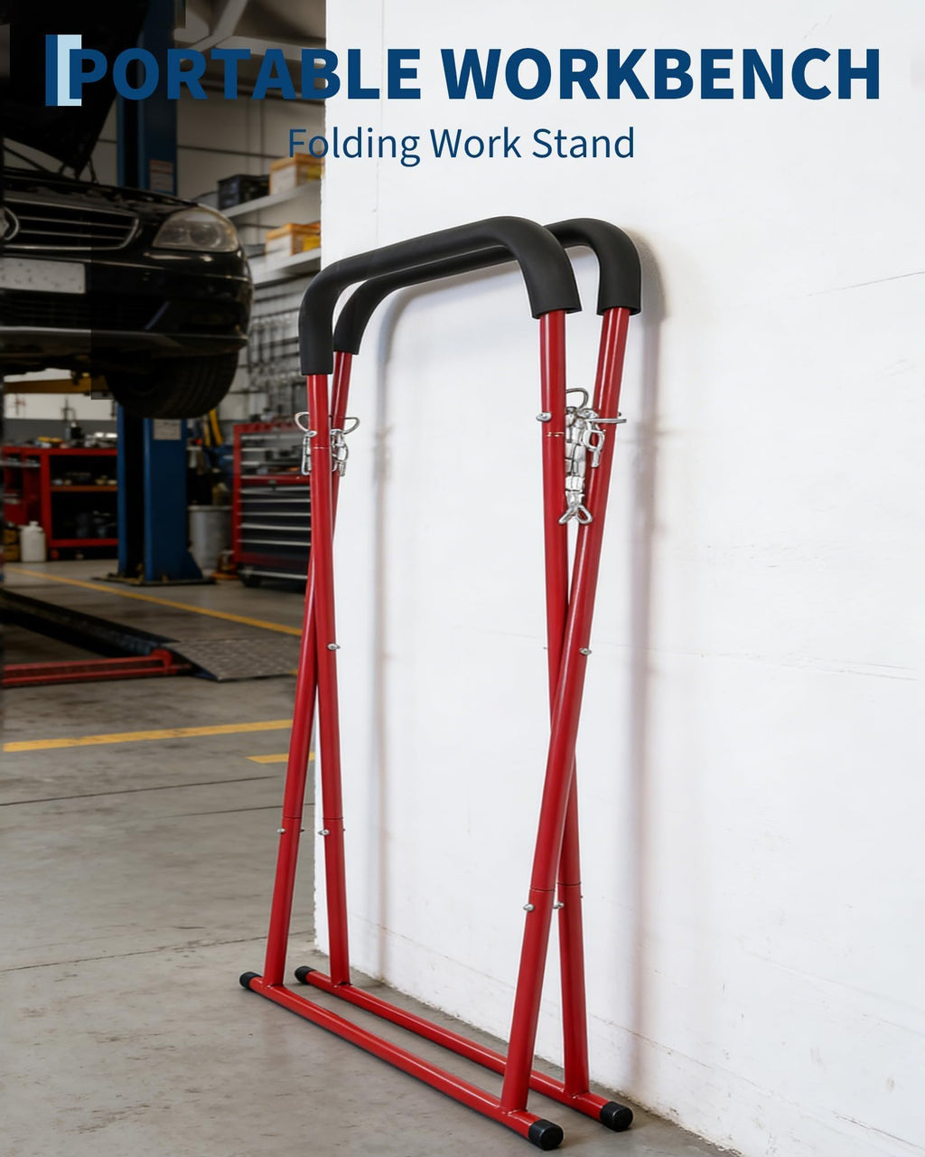 Folding Auto Body Work Stand 500 LBS Capacity Adjustable Height J360669