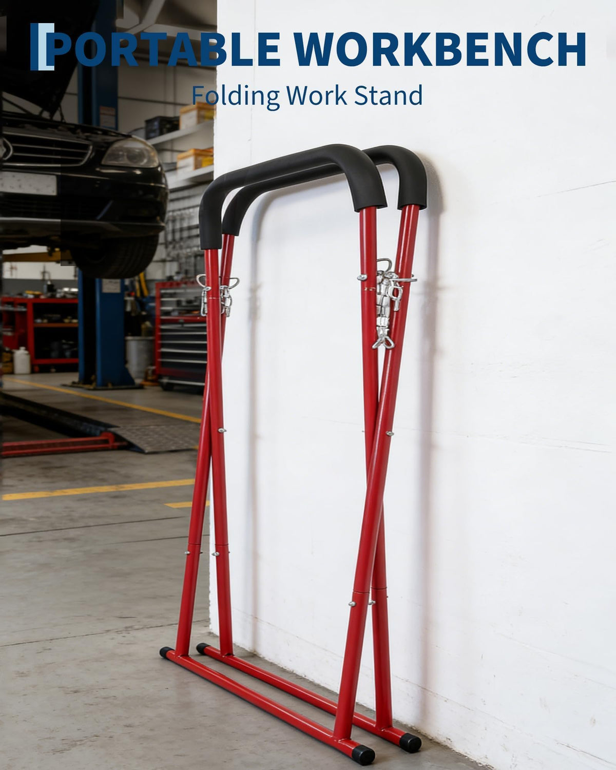 Folding Auto Body Work Stand 500 LBS Capacity Adjustable Height J360669