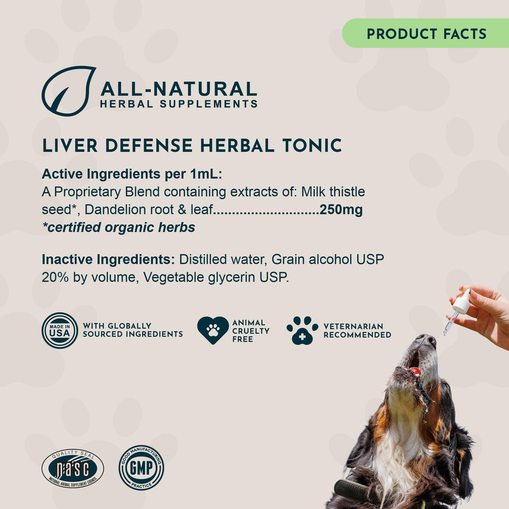 Liquid Liver Support Supplement for Dogs & Cats 2 Fl Oz Z8293