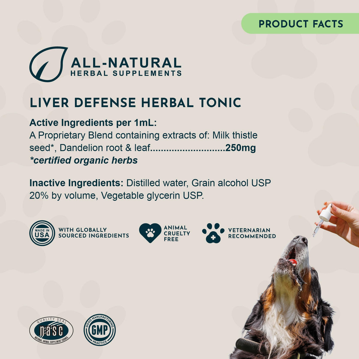 Liquid Liver Support Supplement for Dogs & Cats 2 Fl Oz Z8293