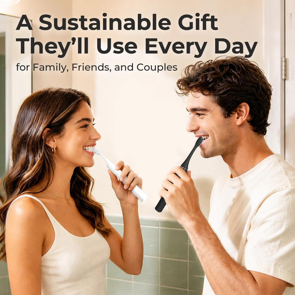 Rechargeable UV Sanitizing Sonic Toothbrush Black White S186