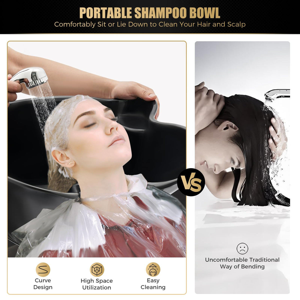 Portable Plastic Shampoo Unit with 2 Water Buckets C850