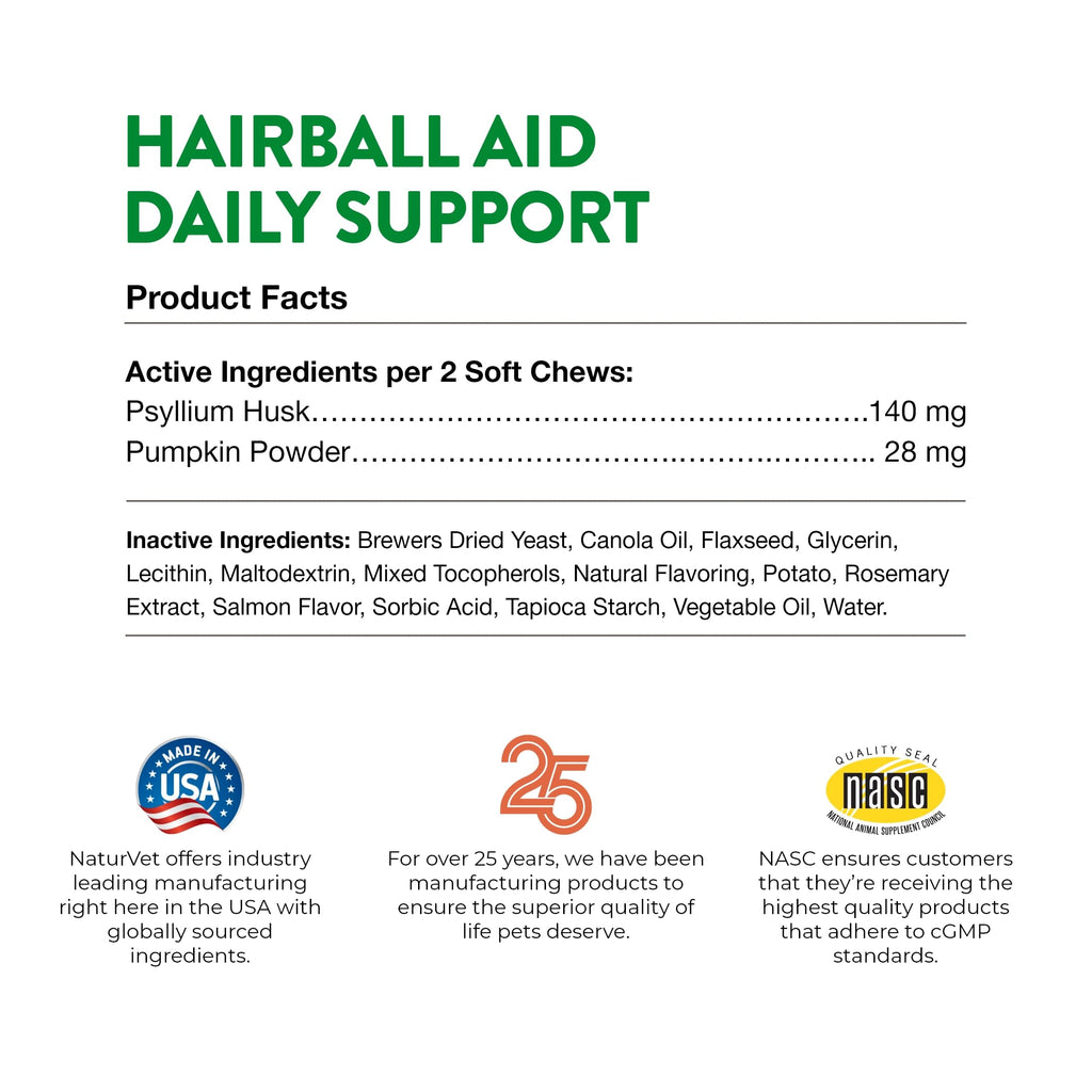 Hairball Remedy Digestive Aid Supplement 50 Soft Chews Y926
